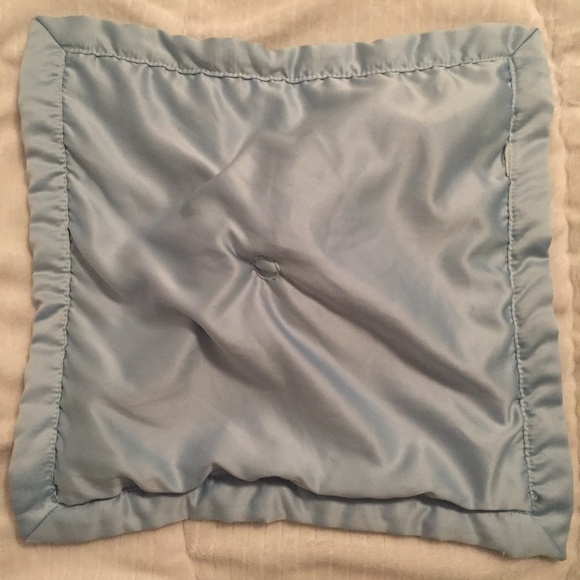 Carter's Bear Teddy Satin Blue Charcoal Grey Baby Lovey - Picture 4 of 4